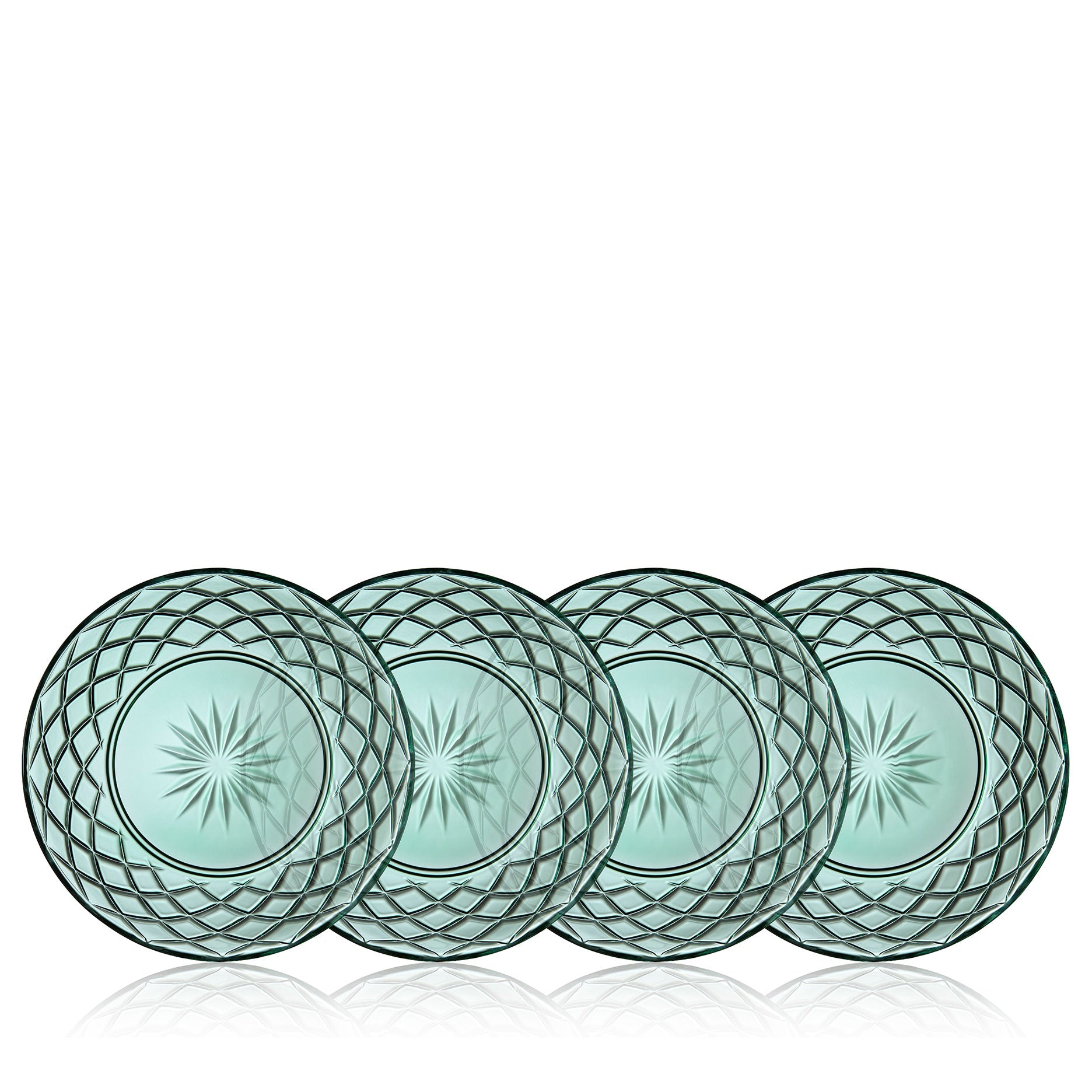 Sorrento glastallerken 4 stk grøn